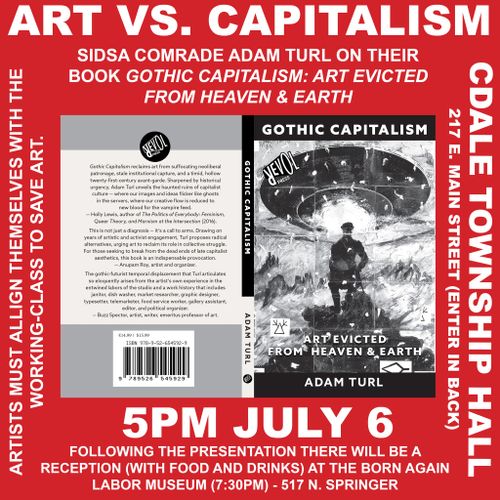 Art vs. Capitalism - forum with author Adam Turl
