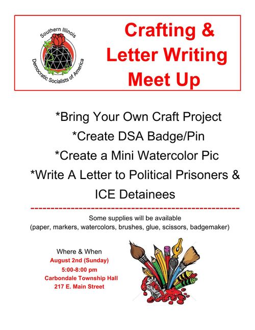 Monthly Get Together-Crafting & Letter Writing